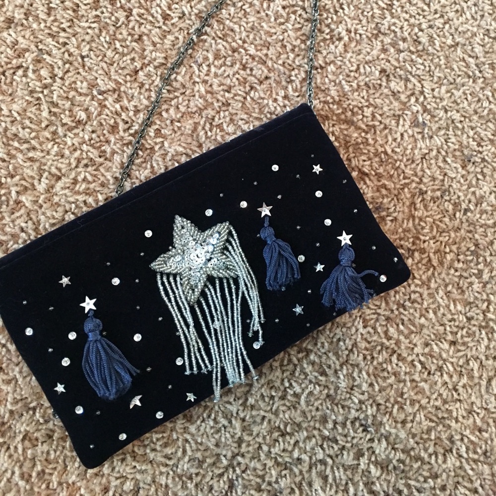 STARS VELVET PURSE/ CLUTCH/ CROSS-BODY BAG 💫